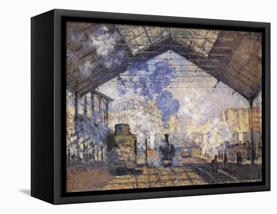 The Gare St-Claude Monet-Framed Stretched Canvas