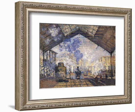 The Gare St-Claude Monet-Framed Art Print