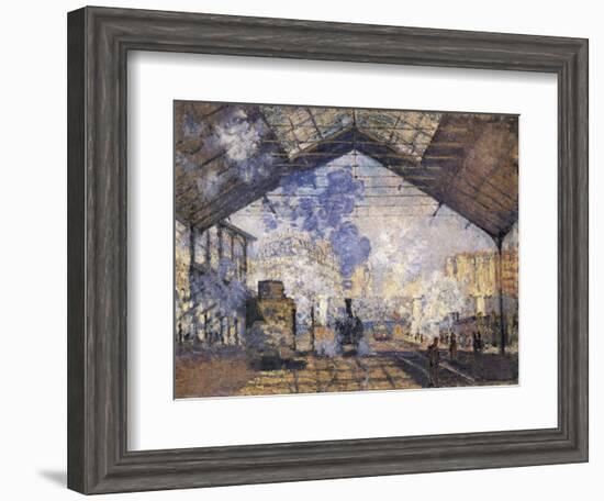 The Gare St-Claude Monet-Framed Art Print