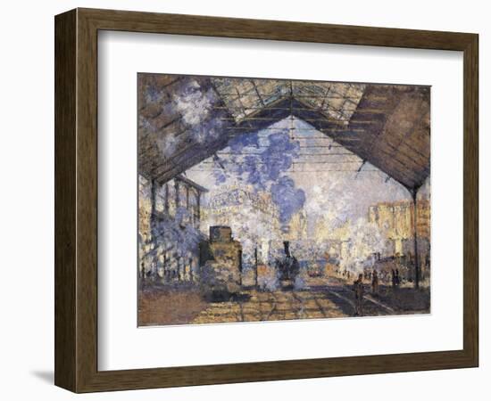 The Gare St-Claude Monet-Framed Art Print