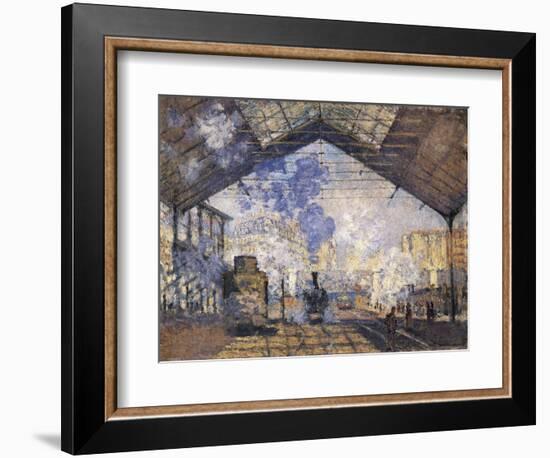 The Gare St-Claude Monet-Framed Art Print