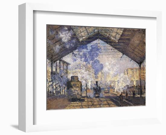 The Gare St-Claude Monet-Framed Art Print