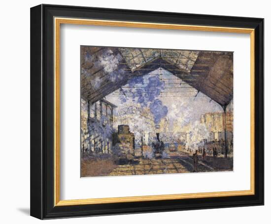 The Gare St-Claude Monet-Framed Art Print