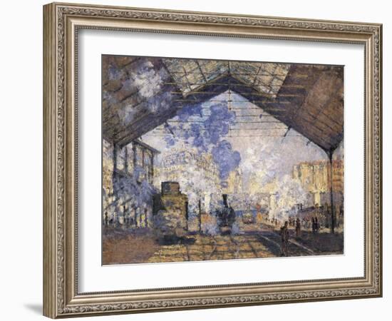 The Gare St-Claude Monet-Framed Art Print