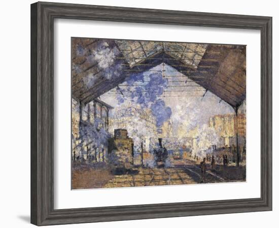 The Gare St-Claude Monet-Framed Art Print