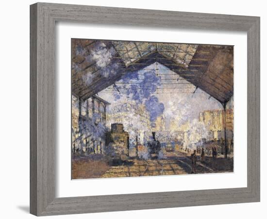 The Gare St-Claude Monet-Framed Art Print