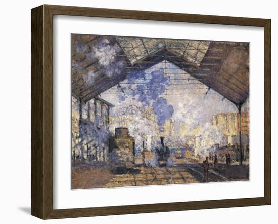 The Gare St-Claude Monet-Framed Art Print