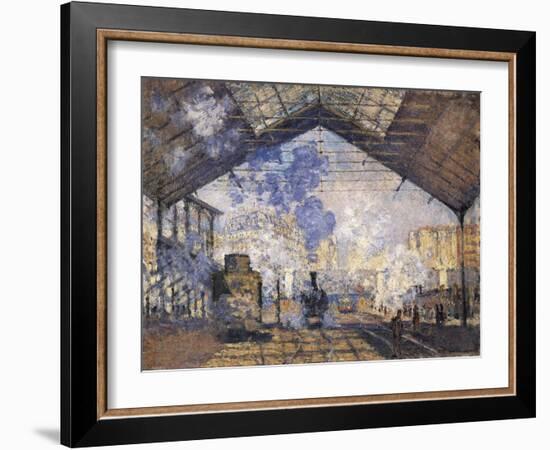 The Gare St-Claude Monet-Framed Art Print