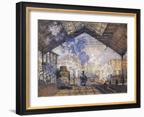 The Gare St-Claude Monet-Framed Art Print