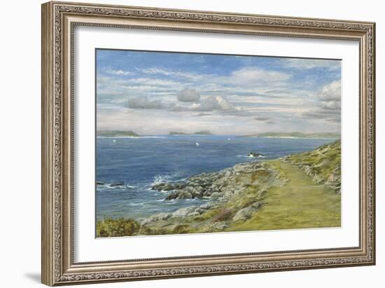 The Garrison Walk, St. Mary's, 1873 (Oil on Board)-John Brett-Framed Giclee Print