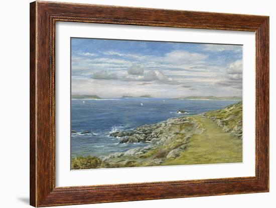 The Garrison Walk, St. Mary's, 1873 (Oil on Board)-John Brett-Framed Giclee Print