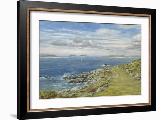 The Garrison Walk, St. Mary's, 1873 (Oil on Board)-John Brett-Framed Giclee Print