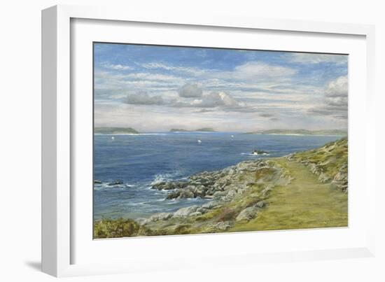 The Garrison Walk, St. Mary's, 1873 (Oil on Board)-John Brett-Framed Giclee Print