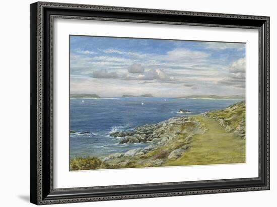 The Garrison Walk, St. Mary's, 1873 (Oil on Board)-John Brett-Framed Giclee Print