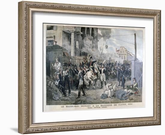 The Gate at Clichy During the Defence of Paris, 30th March 1814-Horace Vernet-Framed Giclee Print