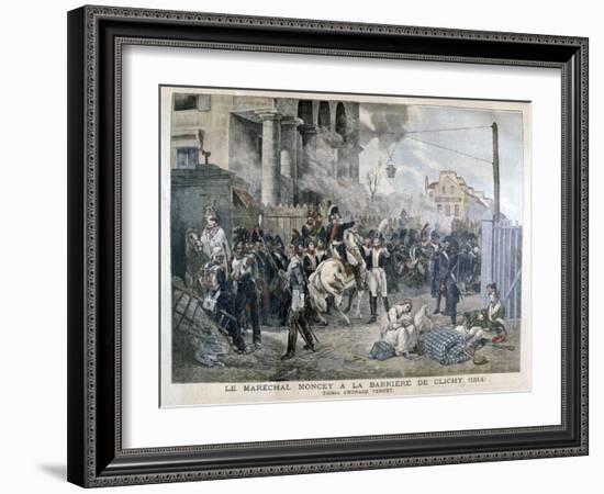 The Gate at Clichy During the Defence of Paris, 30th March 1814-Horace Vernet-Framed Giclee Print