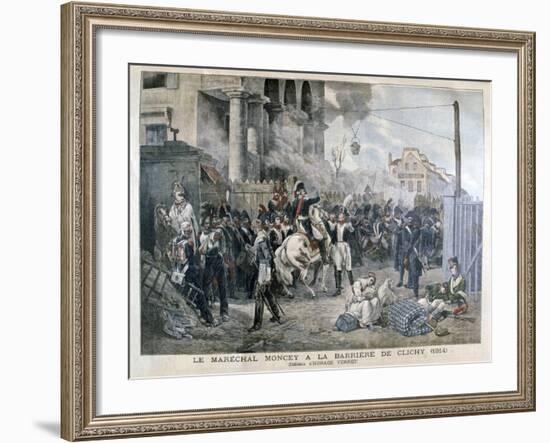 The Gate at Clichy During the Defence of Paris, 30th March 1814-Horace Vernet-Framed Giclee Print