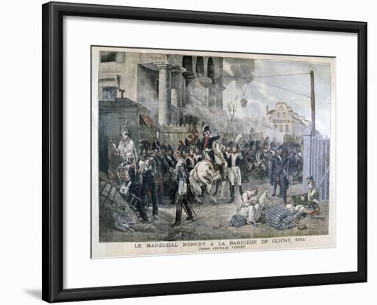 The Gate at Clichy During the Defence of Paris, 30th March 1814-Horace Vernet-Framed Giclee Print