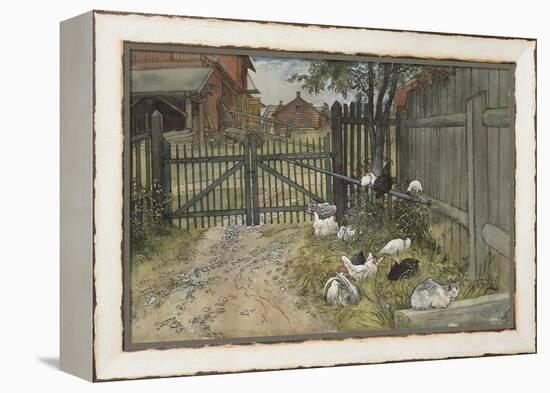 The Gate, from 'A Home' series, c.1895-Carl Larsson-Framed Premier Image Canvas