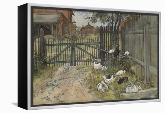 The Gate, from 'A Home' series, c.1895-Carl Larsson-Framed Premier Image Canvas