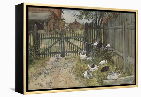 The Gate, from 'A Home' series, c.1895-Carl Larsson-Framed Premier Image Canvas