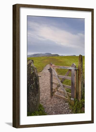 The Gate Leading to Castlerigg Stone Circle in the Lake District Nat'l Park, Cumbria, England, UK-Julian Elliott-Framed Photographic Print