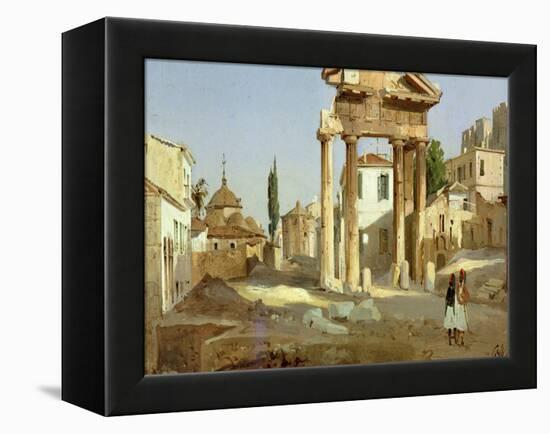 The Gate of Agora in Athens, 1843-Ippolito Caffi-Framed Premier Image Canvas