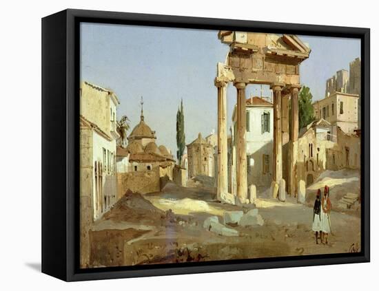 The Gate of Agora in Athens, 1843-Ippolito Caffi-Framed Premier Image Canvas