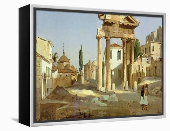 The Gate of Agora in Athens, 1843-Ippolito Caffi-Framed Premier Image Canvas