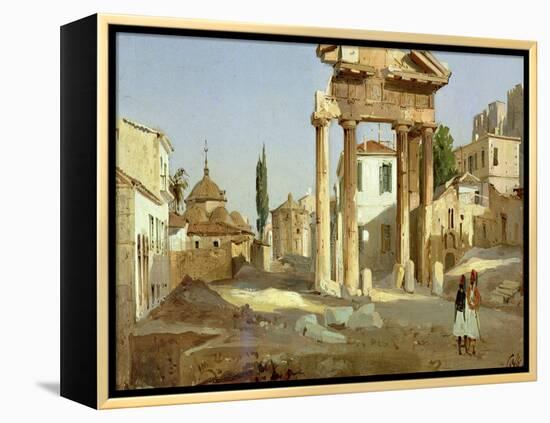 The Gate of Agora in Athens, 1843-Ippolito Caffi-Framed Premier Image Canvas