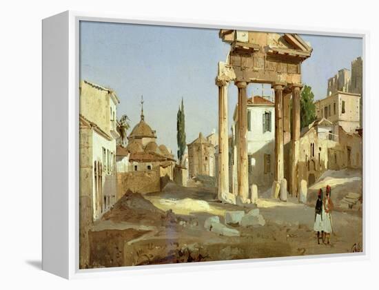 The Gate of Agora in Athens, 1843-Ippolito Caffi-Framed Premier Image Canvas