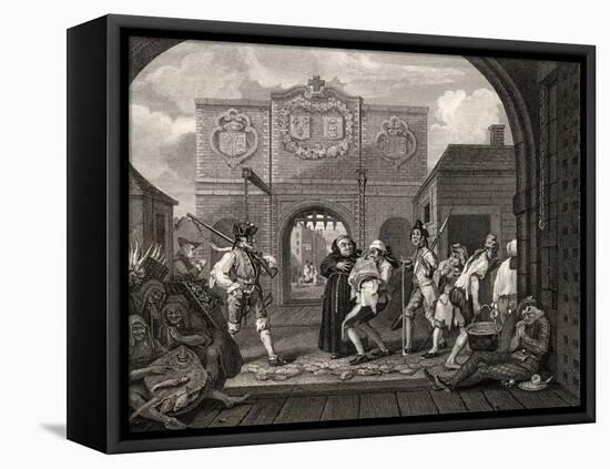 The Gate of Calais, or O the Roast Beef of Old England, from 'The Works of William Hogarth',…-William Hogarth-Framed Premier Image Canvas