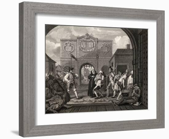 The Gate of Calais, or O the Roast Beef of Old England, from 'The Works of William Hogarth',…-William Hogarth-Framed Giclee Print