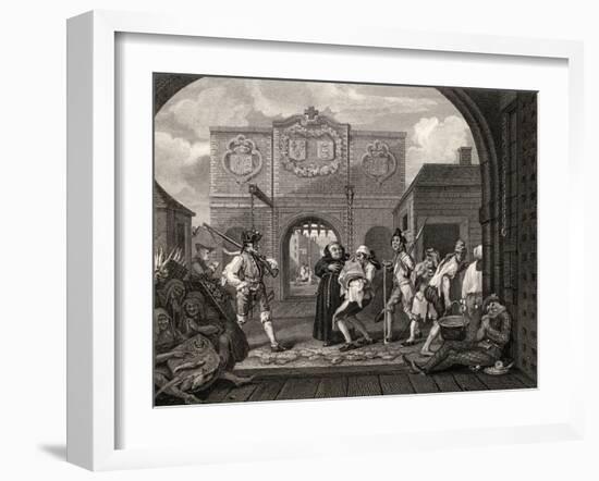 The Gate of Calais, or O the Roast Beef of Old England, from 'The Works of William Hogarth',…-William Hogarth-Framed Giclee Print