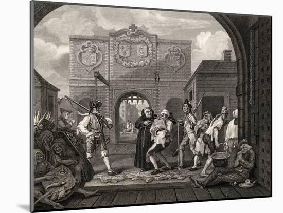 The Gate of Calais, or O the Roast Beef of Old England, from 'The Works of William Hogarth',…-William Hogarth-Mounted Giclee Print