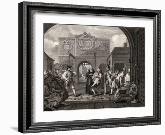 The Gate of Calais, or O the Roast Beef of Old England, from 'The Works of William Hogarth',…-William Hogarth-Framed Giclee Print