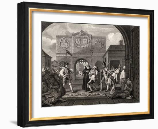 The Gate of Calais, or O the Roast Beef of Old England, from 'The Works of William Hogarth',…-William Hogarth-Framed Giclee Print