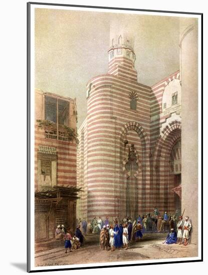 The Gate of El Metwalli, Cairo, Egypt, C1829-David Roberts-Mounted Giclee Print