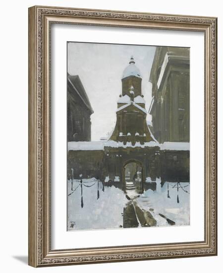 The Gate of Honour under Snow, 1924 (Oil on Canvas)-William Nicholson-Framed Giclee Print