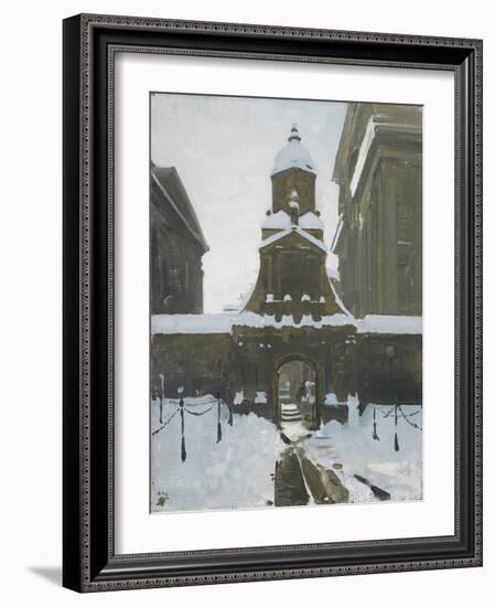 The Gate of Honour under Snow, 1924 (Oil on Canvas)-William Nicholson-Framed Giclee Print