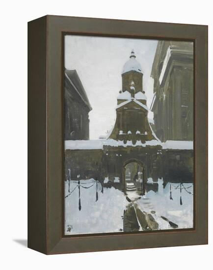 The Gate of Honour under Snow, 1924 (Oil on Canvas)-William Nicholson-Framed Premier Image Canvas