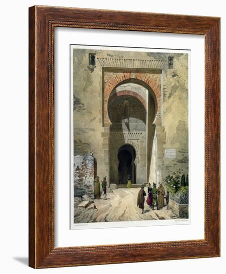 The Gate of Justice, Entrance to the Alhambra, Granada, 1853-Leon Auguste Asselineau-Framed Giclee Print