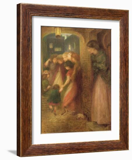 The Gate of Memory, 1864 (Coloured Chalks on Paper)-Dante Gabriel Rossetti-Framed Giclee Print