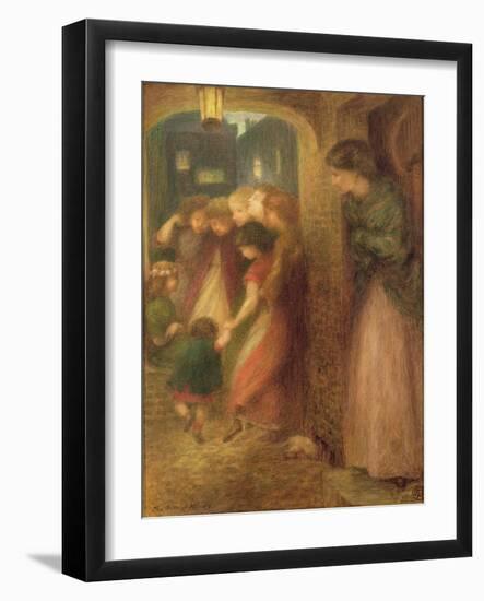 The Gate of Memory, 1864 (Coloured Chalks on Paper)-Dante Gabriel Rossetti-Framed Giclee Print