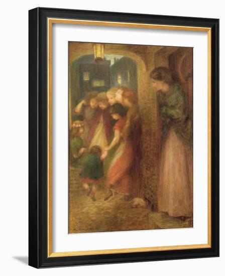 The Gate of Memory, 1864 (Coloured Chalks on Paper)-Dante Gabriel Rossetti-Framed Giclee Print