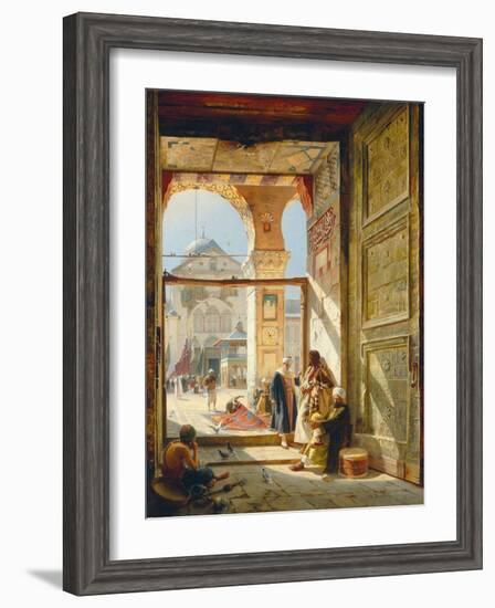 The Gate of the Great Umayyad Mosque, Damascus, 1890-Gustave Bauernfeind-Framed Giclee Print