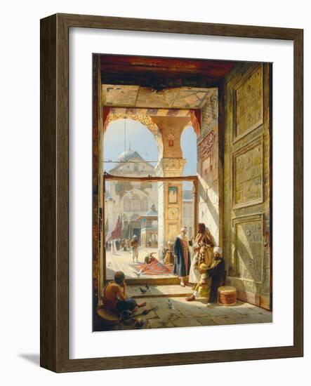 The Gate of the Great Umayyad Mosque, Damascus, 1890-Gustave Bauernfeind-Framed Giclee Print