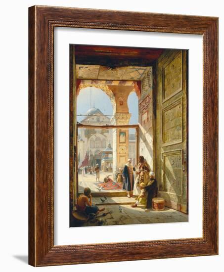 The Gate of the Great Umayyad Mosque, Damascus, 1890-Gustave Bauernfeind-Framed Giclee Print