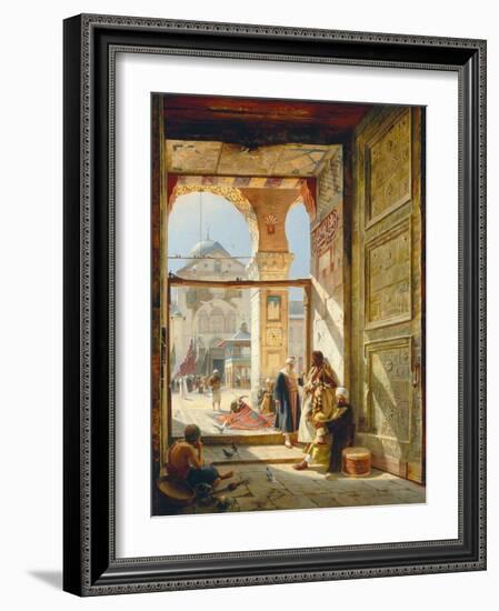 The Gate of the Great Umayyad Mosque, Damascus, 1890-Gustave Bauernfeind-Framed Giclee Print