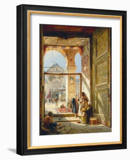 The Gate of the Great Umayyad Mosque, Damascus, 1890-Gustave Bauernfeind-Framed Giclee Print